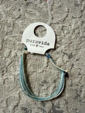 Pura Vida Aqua & Cream Layered String Bracelet